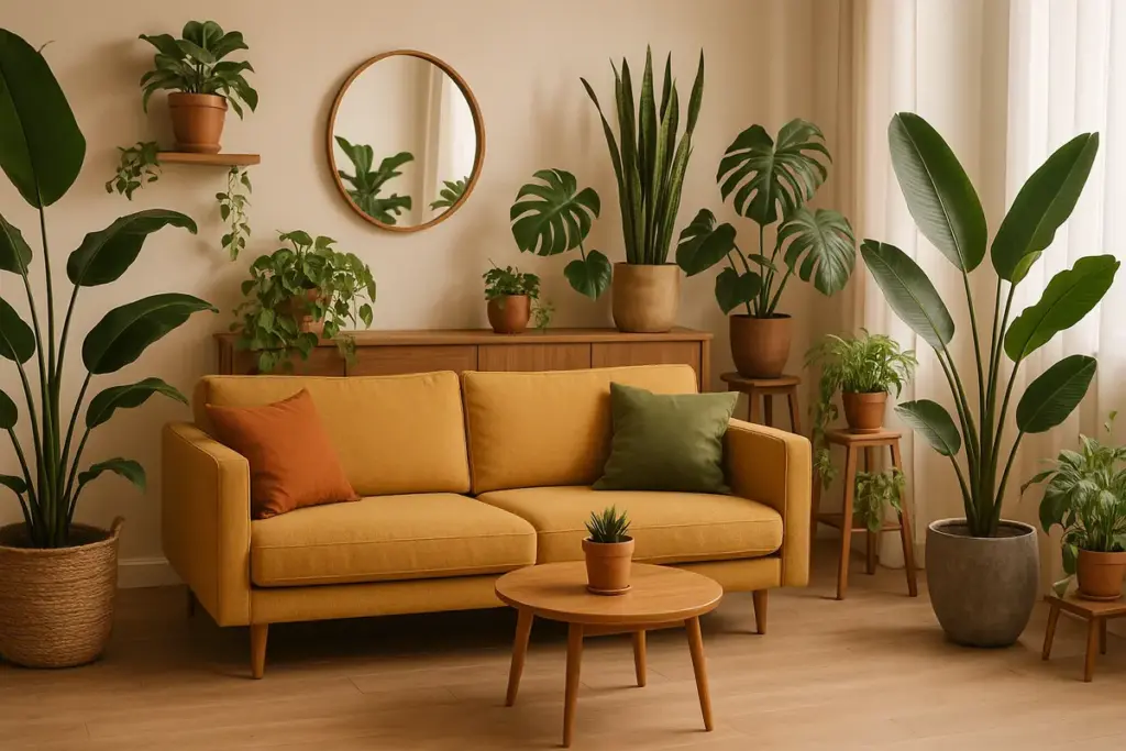 Come abbinare le piante da interno al tuo arredo? Idee creative per un effetto wow nel salotto