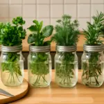 Piante aromatiche in cucina: il trucco per averle sempre fresche nei barattoli fai da te