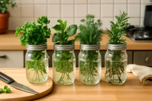 Piante aromatiche in cucina: il trucco per averle sempre fresche nei barattoli fai da te