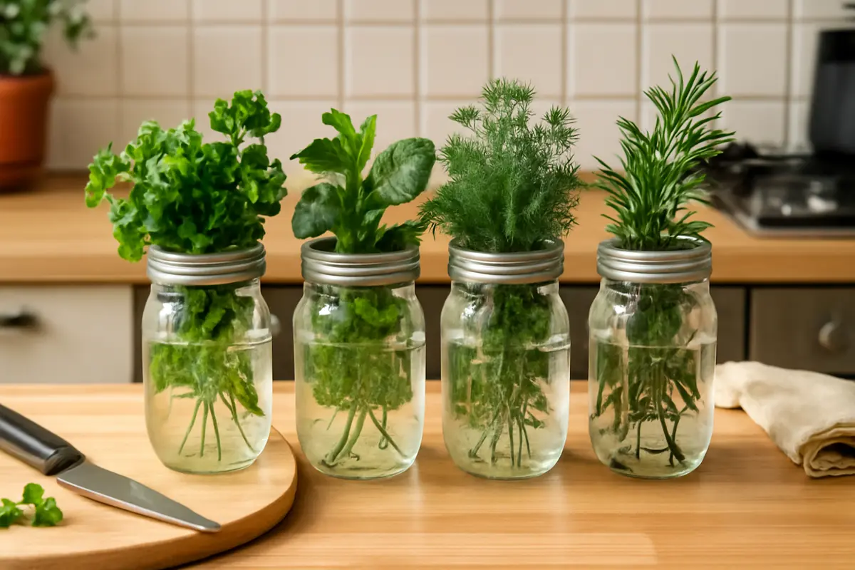 Piante aromatiche in cucina: il trucco per averle sempre fresche nei barattoli fai da te