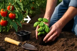 Piantare basilico vicino ai pomodori: il vantaggio nascosto che facilita la coltivazione