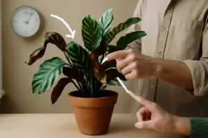 Calathea e foglie arricciate: segno di clima sbagliato? Come riportare la pianta al meglio