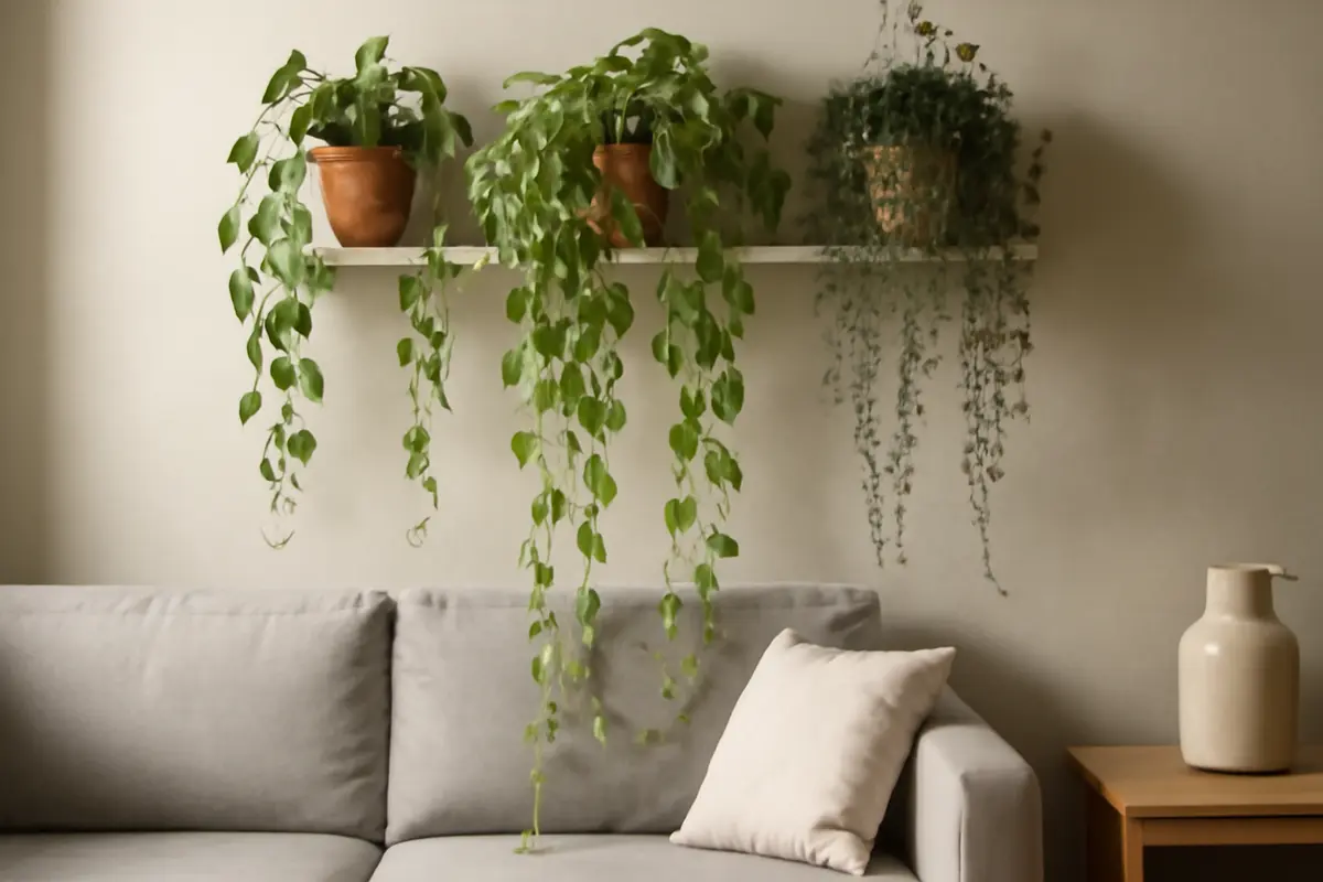 Decorare con piante pendenti: il segreto per un effetto cascata che non si sporca facilmente