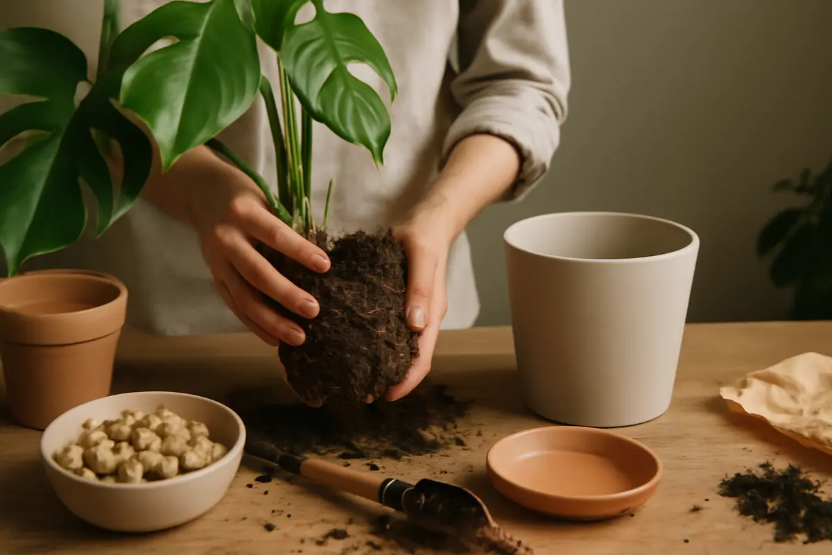 Qual è il modo giusto di rinvasare la monstera? Materiali e passaggi che favoriscono radici sane