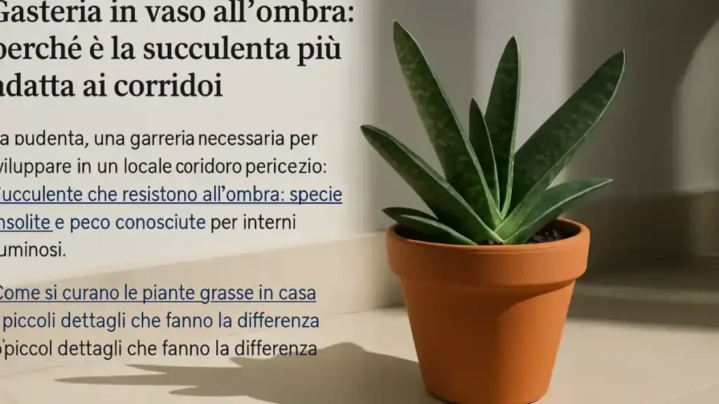Sansevieria in una stanza poco luminosa: perché crescita lenta e bisogno d’acqua cambiano insieme